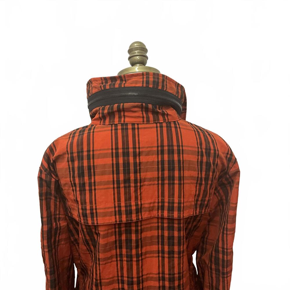 No Brand Women's Size 2XL XXL Orange Black Parka Style Anorak Jacket Coat Lined - Picture 9 of 14